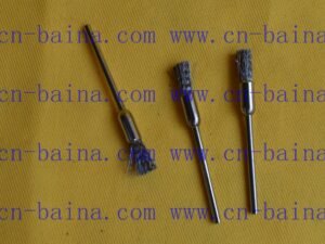 Silver crimped steel brushes