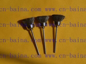 cup shape silver color brush Crimped steel brush